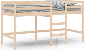 vidaXL tömör fenyőfa gyerek galériaágy létrával 90x190 cm