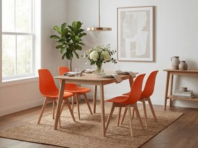 Narancssárga KITO szék bükk lábakkal