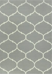 Nappali Szőnyeg Szürke Krémszínű Divatos Marokkói Lóhere Luna 120x170 cm