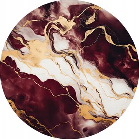 Tányéralátét x4 Bordó márvány arany mintával 2