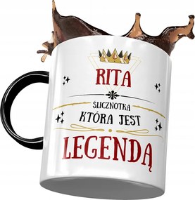 Fekete Bögre Rita Barátnő Feleség Ajándék Nyomtatott Fotóval