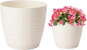 Virágtartó állvány műanyag krémszínű 19x17,3cm