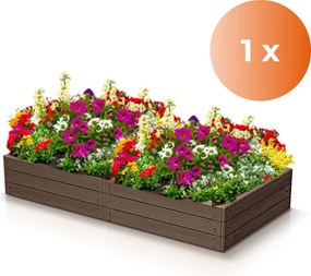 WOODY magaságyás, 149x75,6x25cm, barna Prosperplast