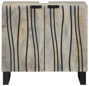 Mosdókagyló szekrény polcokkal Barna és fekete 62 x 33 x 58 cm
