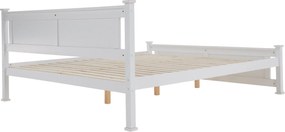 Ágy ágyráccsal, fenyő/fehér, 160x200 LUCAS NEW