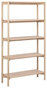 Natúr színű könyvespolc tölgyfa dekorral 86x160x30 cm Braidwood – Actona