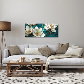 Kép - Ólomüveg magnóliával (120x50 cm)