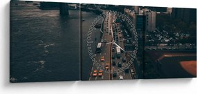 Manhattan képe (órával) (90x30 cm)