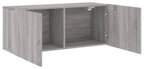 szürke sonoma színű falra szerelhető TV-szekrény 100x30x41 cm