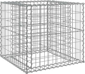 vidaXL ezüst horganyzott vas gabion kosár 70 x 70 x 65 cm