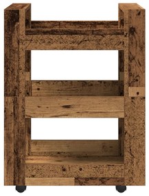 Konyhai Kocsi Régi Fa 60x45x80 cm Műanyag