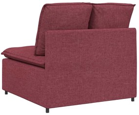 borvörös moduláris kanapé középső modul párnákkal 100 cm