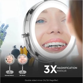 LED Kozmetikai tükör LED/3W/6V 4xAA IP44