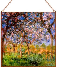 Monet - Giverny in Springtime üvegkép, falikép