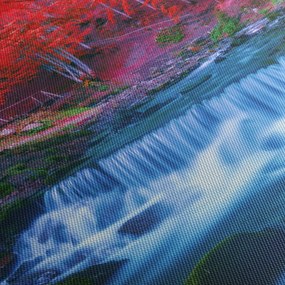 Kép Vízesés egy vörös erdőben (90x60 cm)