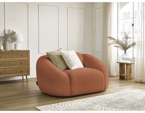 Narancssárga buklé fotel Tina – Bobochic Paris