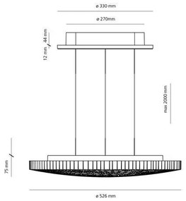 Artemide 0213010APP - LED Dimmelhető csillár zsinóron CALIPSO LED/50W/230V 3000K