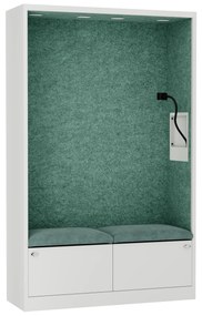 Sally 1150mm  korpus Biały - siedzisko Zielony