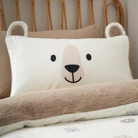 Barna-krémszínű kétszemélyes mikroplüss gyerek ágyneműhuzat 200x200 cm Cosy Bear – Catherine Lansfield