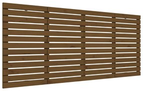 mézbarna tömör fenyőfa fali fejtámla 166 x 3 x 91,5 cm
