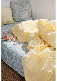 Sárga-fehér egyszemélyes-hosszabbított krepp ágyneműhuzat 140x220 cm Bæk&amp;Bølge – JUNA