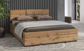 Franciaágy 160 cm Crossroad S31 (wotan tölgy + fekete). Akció -17%. 1118256