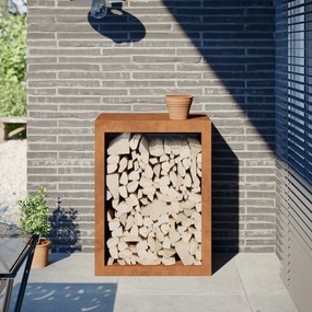 tűzifa állvány 60x40x80 cm időjárásálló acélból