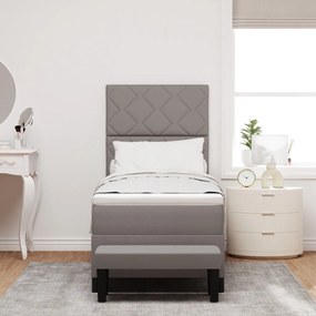 Box Spring Ágy matraccal és paddal Taupe 80x200 cm Szövet