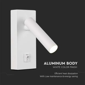 LED Fali spotlámpa LED/2W/230V 3000K fehér