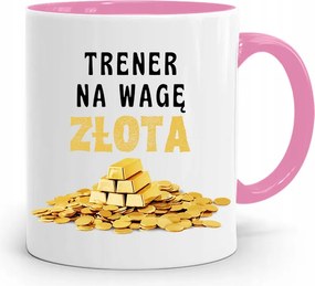 Edzőnőnek Edzőterem Bögre Rózsaszín, fényképes nyomott mintával