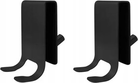 Akasztós Zuhanyszélvédő Akasztó 8 mm Fekete kétoldalas- két darab