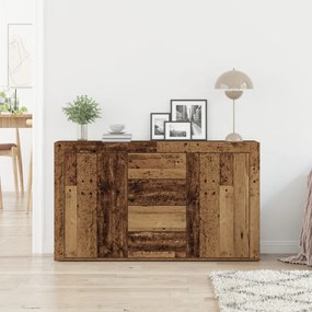 Oldalszekrény Régi fa Tömör újrahasznosított fa 120 x 36 x 69 cm