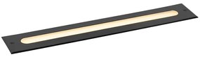 Modern talajszpot fekete 50 cm LED-del, IP65 - Eline