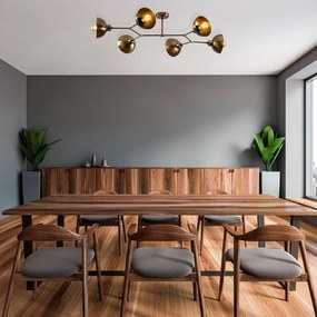 Aranyszínű mennyezeti lámpa fém búrával 52x102 cm Dram – Opviq lights