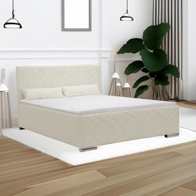 Kárpitozott ágy ECO tárolóval 180x200 cm Tejszínes