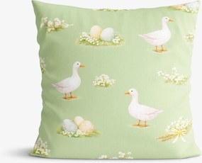 Goldea húsvéti díszpárnahuzat - libák és húsvéti tojások 50 x 50 cm