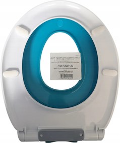 Szabadon ereszkedő WC-ülőke Sanit-Plast kék betéttel gyerekeknek