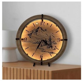 Li-Go 23697/DUB/BAT2 - LED dimmelhető óra érzékelővel LED/1xAA átm. 32 cm tölgy