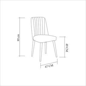 Zöld bársony étkezőszék Stormi Sandalye – Kalune Design