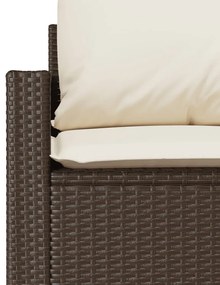 6 részes barna polyrattan kerti ülőgarnitúra párnával