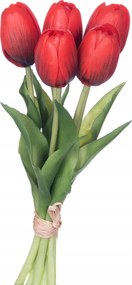 Szilikon tulipán csokor váza piros