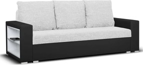 MILAN II Háromszemélyes kinyitható kanapé Ezüst/fekete