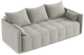 Világosszürke kinyitható-tárolóhelyes kanapé 225 cm Moku – Makamii