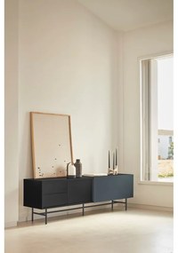 Fekete-antracitszürke TV-állvány 180x56 cm Nube – Teulat