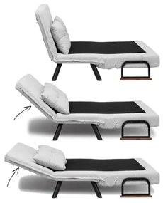 Kétszemélyes kihúzható kanapé QIRA szürke