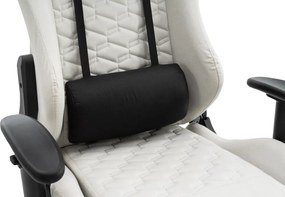 Irodai/gamer szék, fehér/fekete, teherbírás 150 kg, PAPIBAS