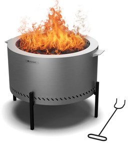 Ignite Pure tűzhely, alacsony füstölés, grillrács, rozsdamentes acél, hordozható, esővédő fedél, fogantyúk