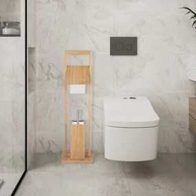 WC-állvány bambusz 83x24,5x20 cm