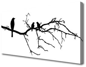 Canvas kép Bird Branch Nature Art 100x50 cm
