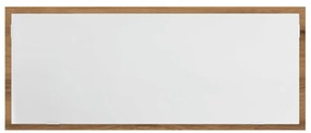 kézműves tölgy szerelt fa LED-es fürdőszobatükör 100x8,5x37 cm